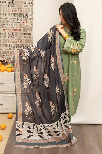 Embroidered Lawn Fancy 3 Piece Dress