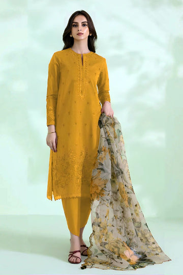 Embroidered Lawn Fancy 3 Piece Dress