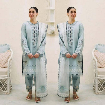 Embroidered Lawn Fancy 3 Piece Dress
